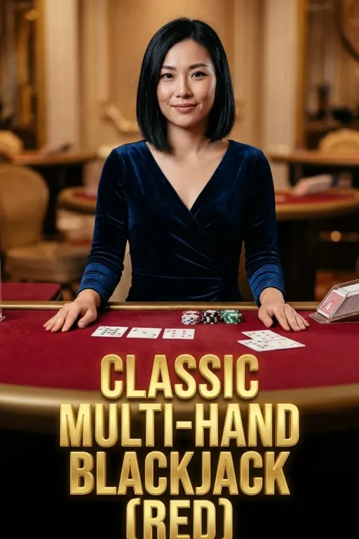 Classic Multi-Hand Blackjack (Red)